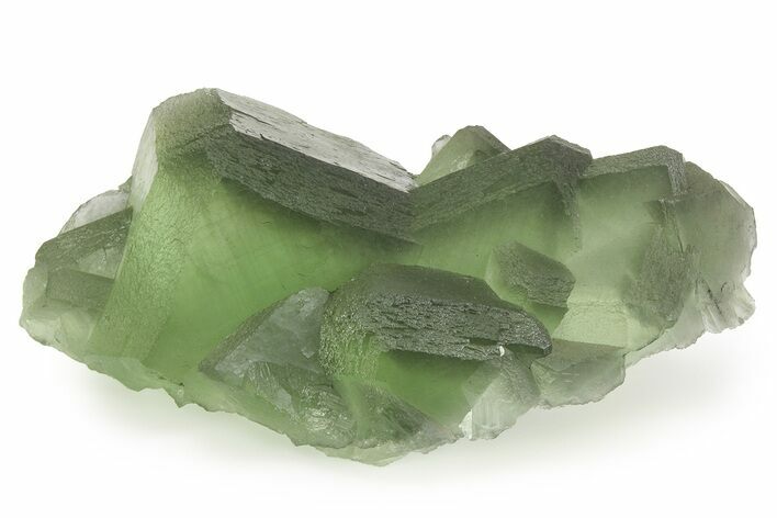 Cubic Green Fluorite (Dodecahedral Edges) Crystal Cluster - China #351330